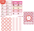 Set ESCUELA. Stickers y separadores (Tematica a elección)